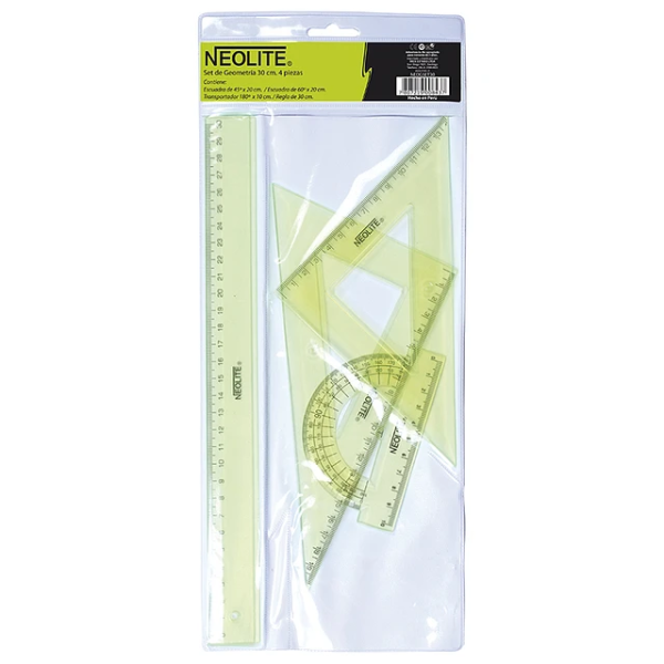 SET GEOMETRIA 4 PIEZAS 30 CM NEOLITE