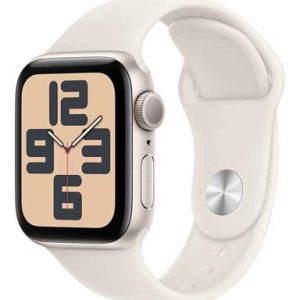 Apple Watch SE GPS Caja Aluminio 40mm Correa Deportiva Blanco Estelar Talla SM