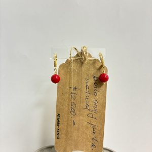 AROS Baño de oro con Piedra Roja