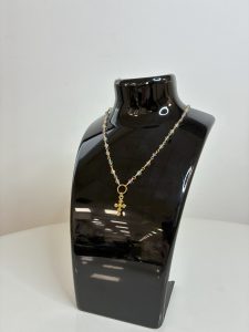 COLLAR ENTORCHADO A MANO Cruz pequeña
