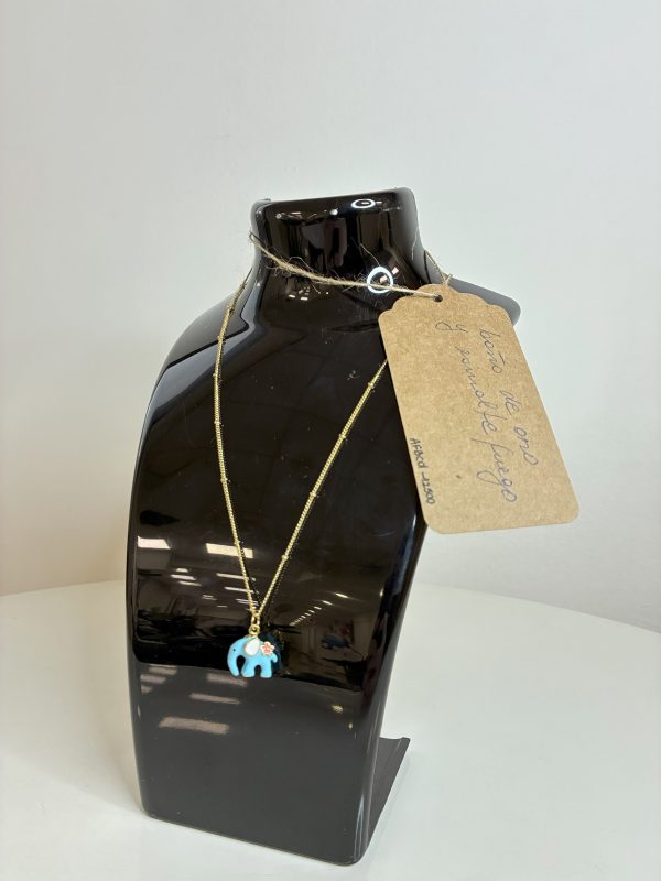 COLLAR DIJE BAÑO ORO Elefante - Imagen 3