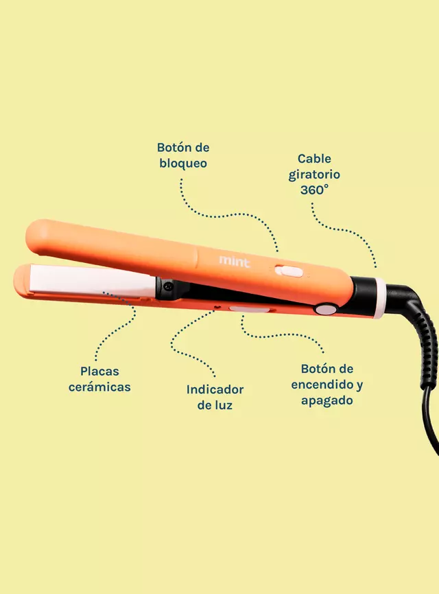 Mint Mini Alisador de Pelo 2 en 1 MHR-014 Naranja - Imagen 5