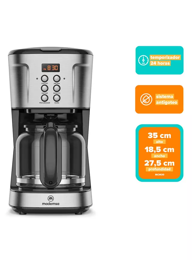 Mademsa Cafetera Espresso 1.5 MCM30 Negro - Imagen 6