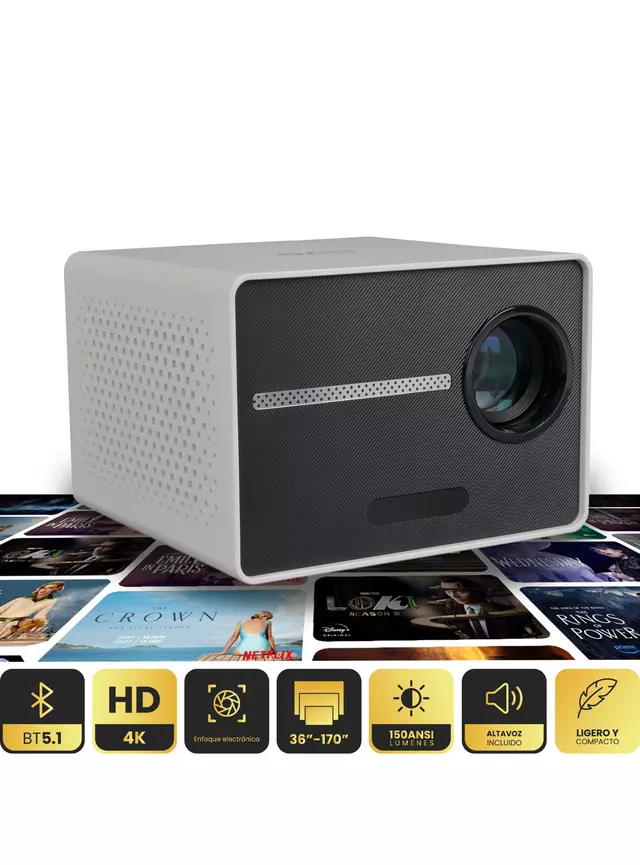 Levo Proyector Portátil Mini Halo 9000 lm Bluetooth HD - Imagen 8