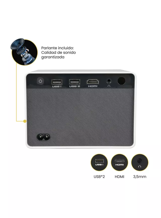 Levo Proyector Portátil Mini Halo 9000 lm Bluetooth HD - Imagen 4
