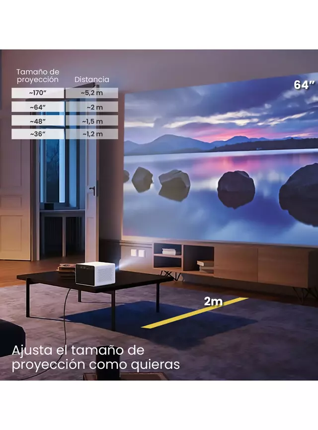 Levo Proyector Portátil Mini Halo 9000 lm Bluetooth HD - Imagen 2