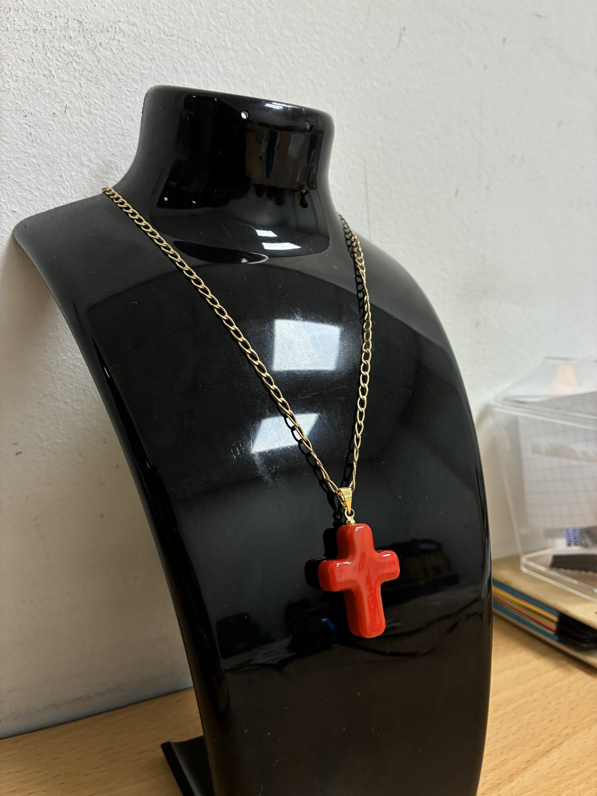 COLLARES DIJE Y BAÑO ORO CRUZ ROJA - Imagen 4