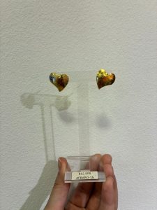 Aros Corazón Bañado en Oro