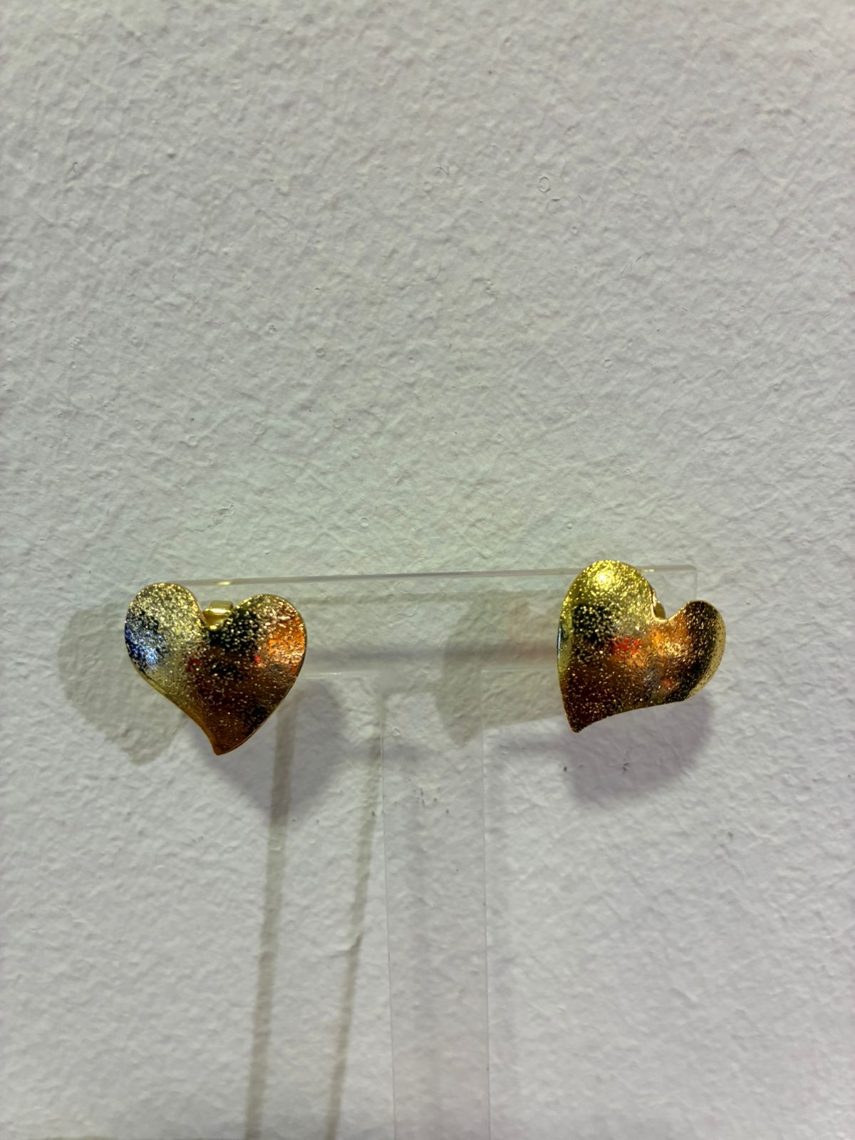 Aros Corazón Bañado en Oro - Imagen 2